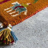 ミニギャッベ 40×38cm イラン手織り 一点物 チェアマット