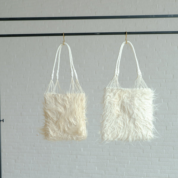 pips Chamula Wool Bag White<span> チャムラウールバッグ ホワイト