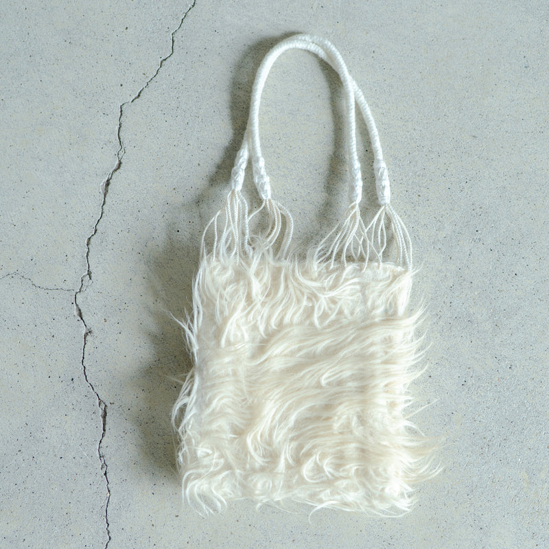 pips Chamula Wool Bag White<span> チャムラウールバッグ ホワイト