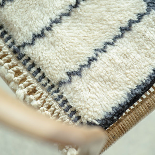 MINI BENI OUARAIN white×navy line <span>ミニベニワレン ホワイト×ネイビーライン</span>