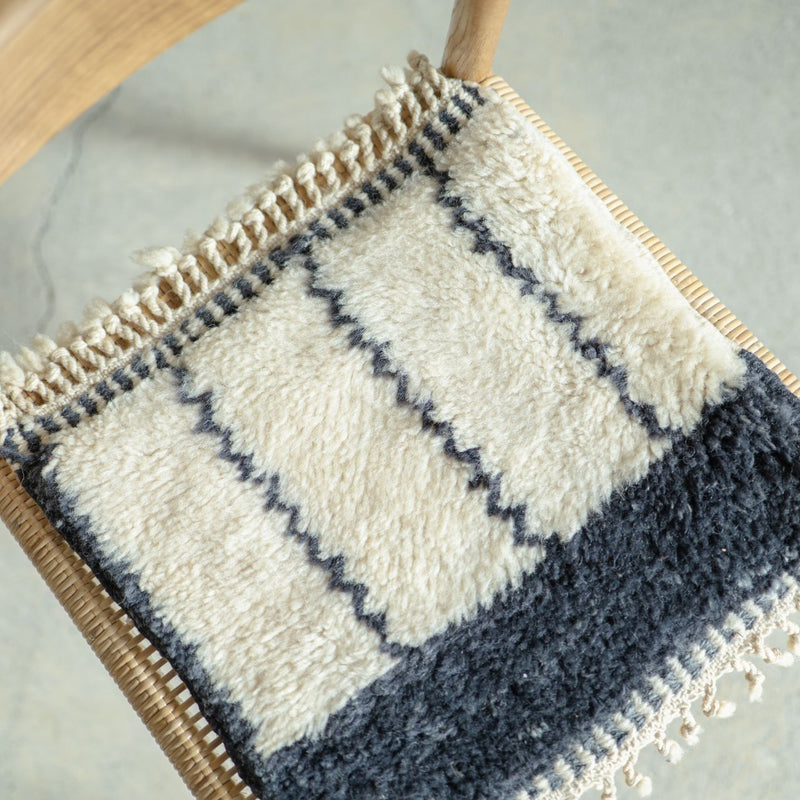 MINI BENI OUARAIN white×navy line <span>ミニベニワレン ホワイト×ネイビーライン</span>