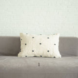 ベニワレン キリム クッション 60×40cm モロッコ手織り 幾何学模様