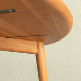 宮崎椅子製作所 hozuki table 丸テーブルの木製脚と天板裏