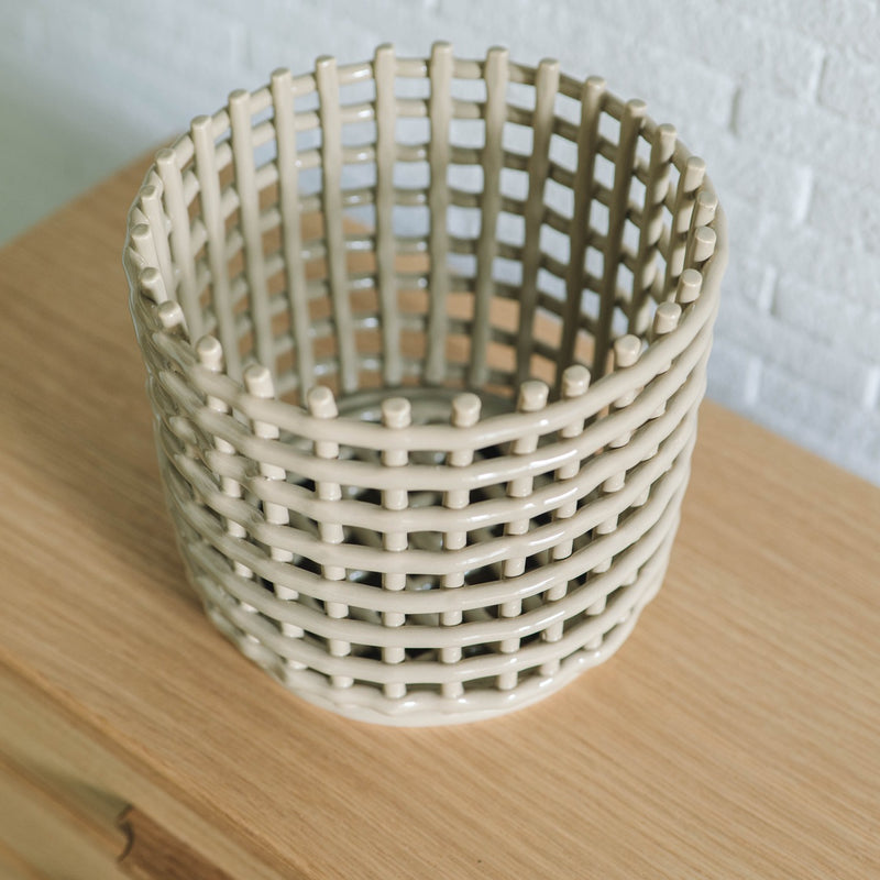 【OUTLET】ferm LIVING basket L cashmere<span>ファームリビングバスケットエルカシミア</span>